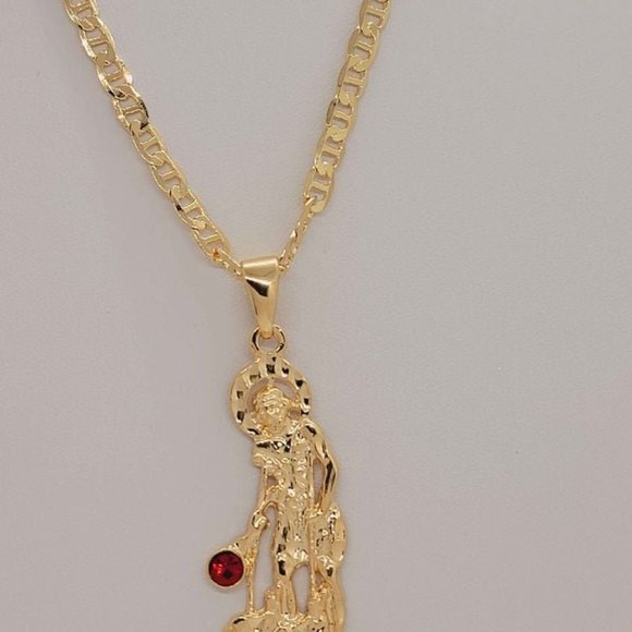 Last one Brand New Brazilian 18k Gold Filled San Lazaro Necklace - Picture 4 of 6